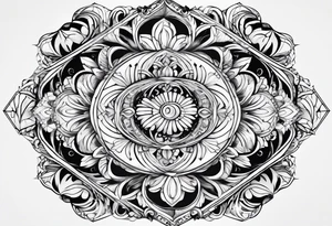 small I e crystal swirl tattoo idea