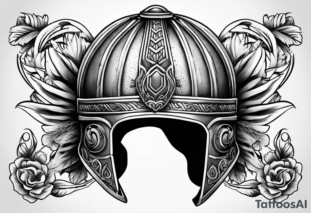 Roman helmet tattoo idea