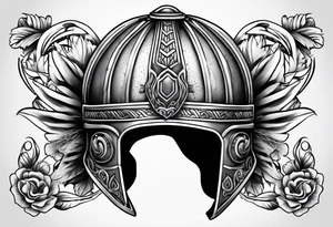 Roman helmet tattoo idea