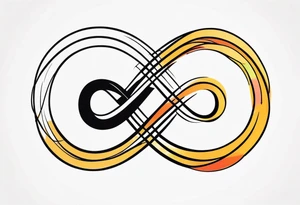 Infinity symbol with letters tattoo idea
