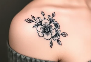 January December July birthday flower infinity flower tattoo idea