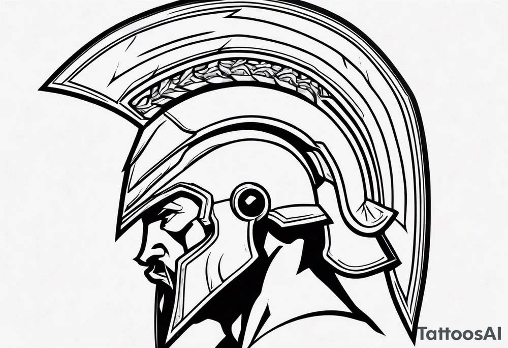ultra-fine line linework vector of a spartan from the side tattoo idea ultra-fine line linework vector of a spartan from the side tattoo idea