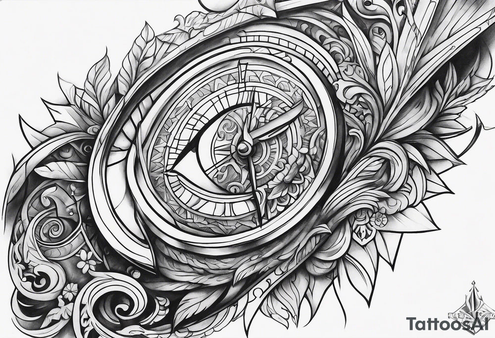 upside down broken sword tattoo idea