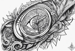 upside down broken sword tattoo idea