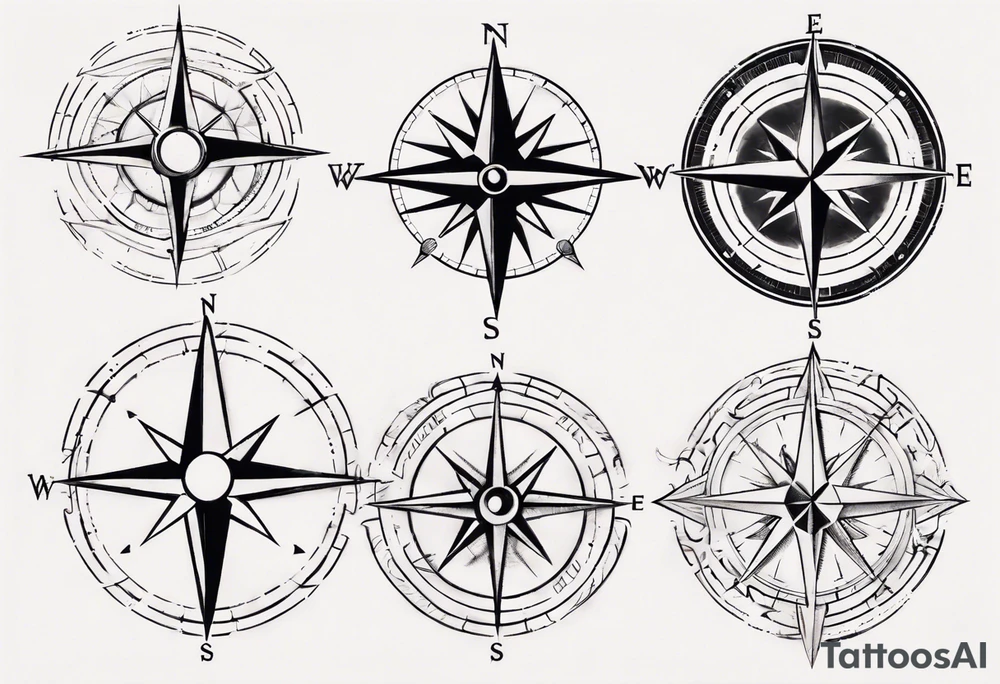 wonderlust compass tattoo idea