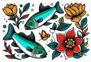 fishing


vintage flowers
old school vintage simple traditional design 



bold color simple tattoo idea