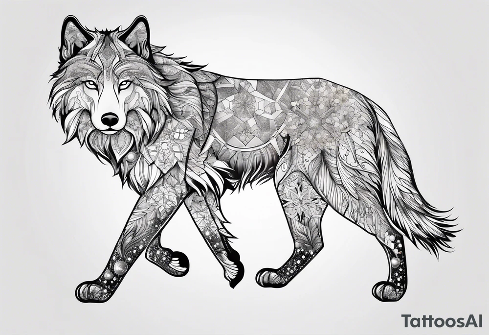 Constellation, animal, snowflake tattoo idea