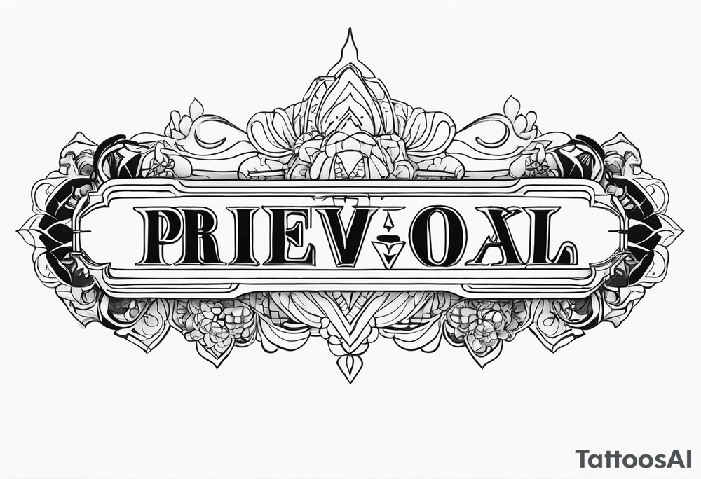 power text horizontal tattoo idea