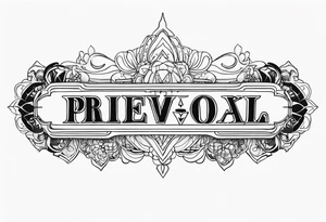 power text horizontal tattoo idea