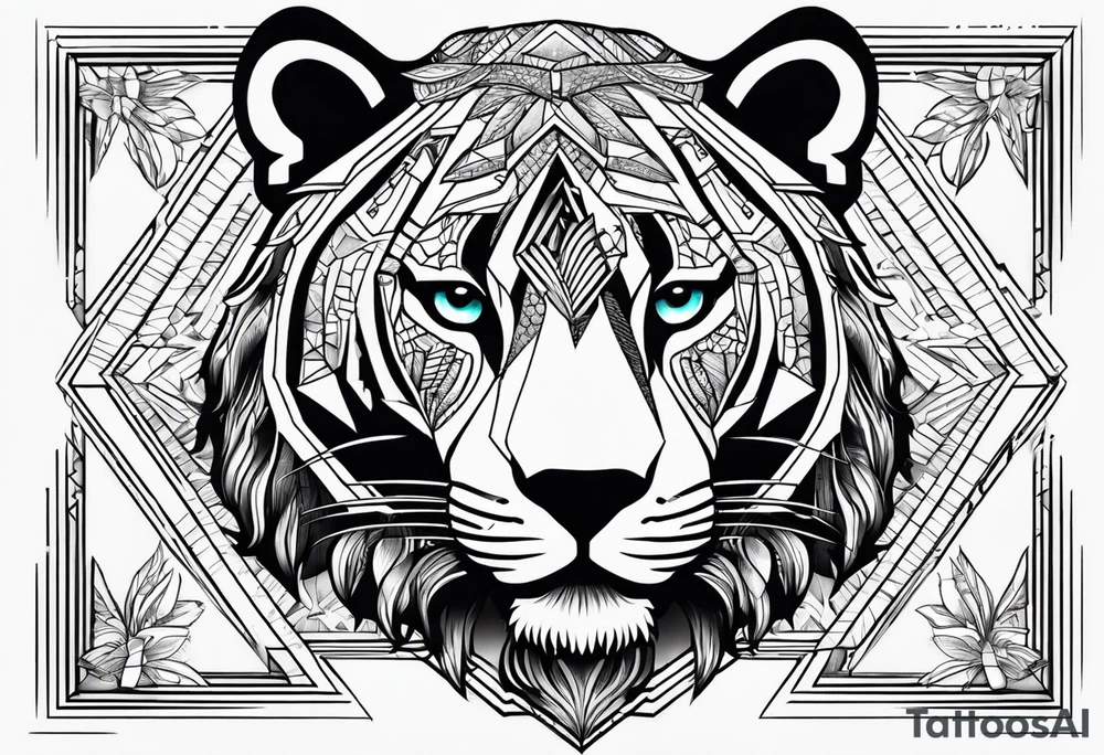 льв и дева знак зодиака tattoo idea
