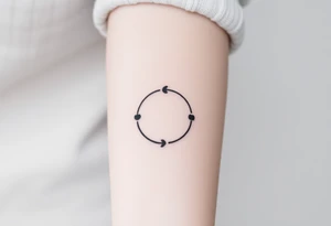 Rewind circle with play pause and stop in the circle tattoo idea