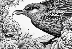 Eine weiße Taube von der Seite tattoo idea
