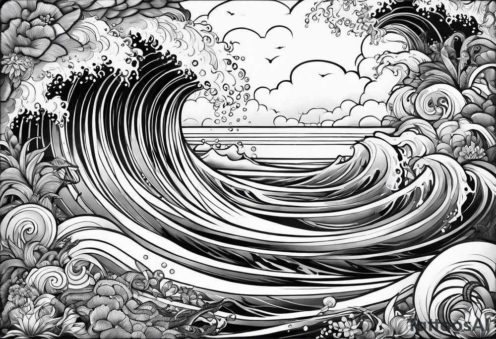 Ocean tattoo idea