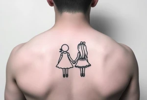 Girls dad tattoo symbolizing my relationship with my two daughters tattoo idea