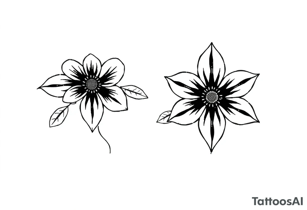 ornaments of flowers tattoo idea