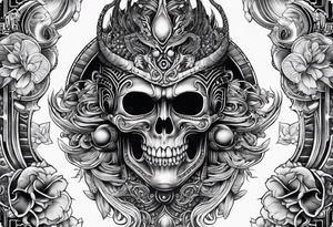 Japanese tattoo in the style of Giger tattoo idea