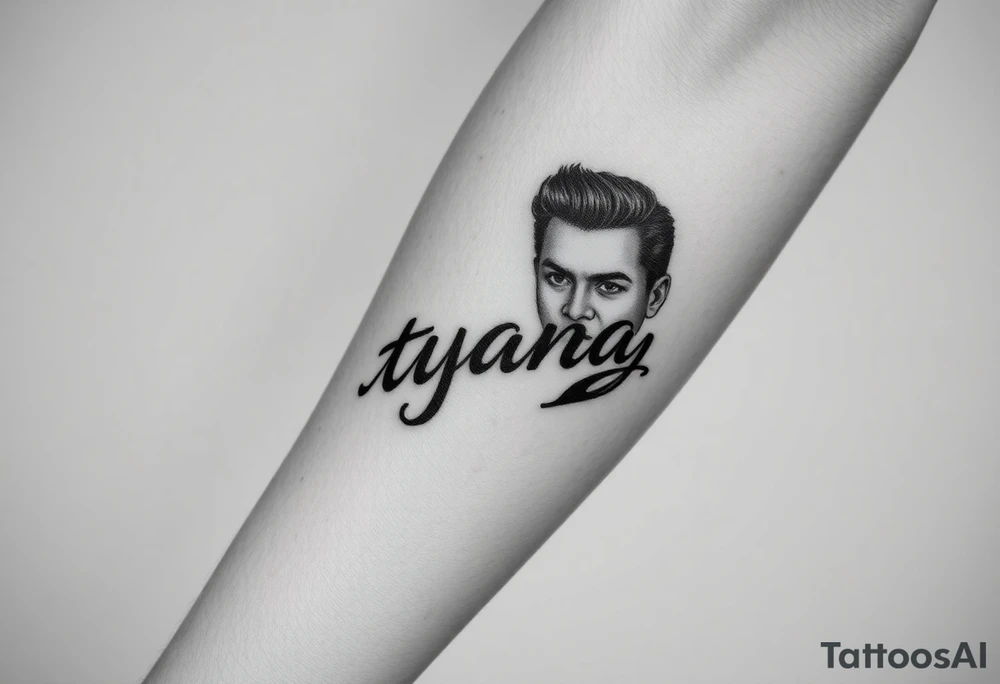 Tatayana name tattoo for a father tattoo idea