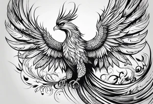 Phoenix arm sleeve tattoo idea