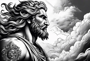 Zeus in the clouds tattoo idea