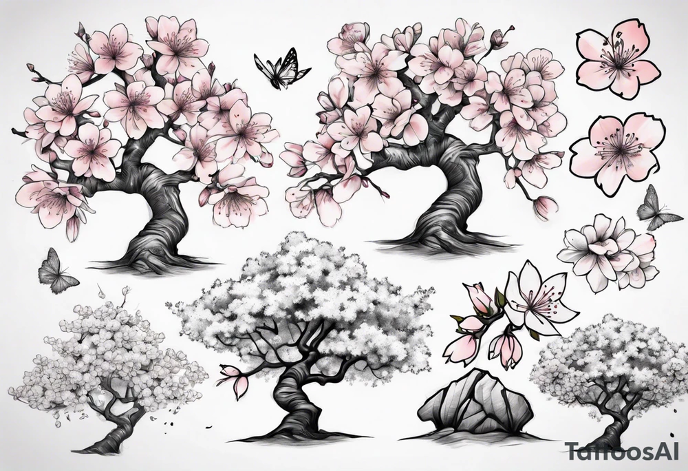 Cherry blossom tree tattoo idea