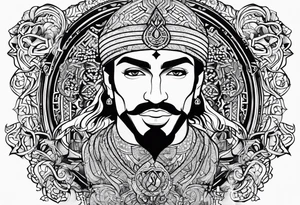 prince ali in arabic symbols tattoo idea