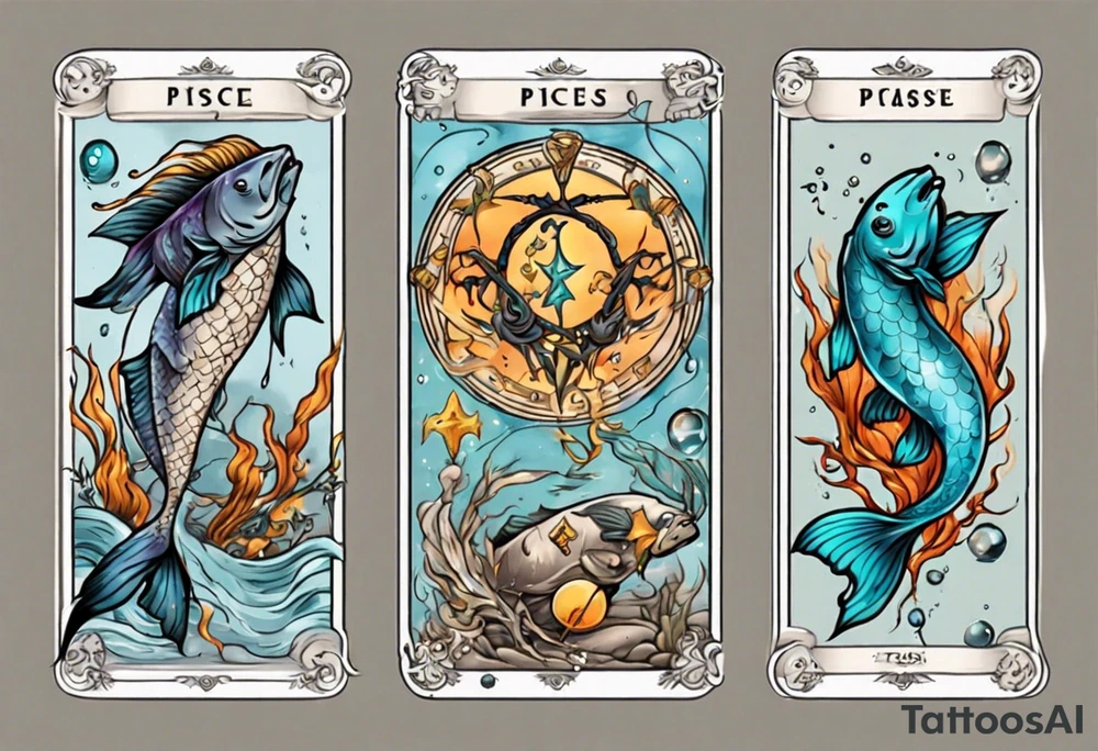 pisces tarot card tattoo idea