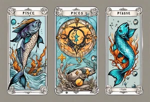 pisces tarot card tattoo idea