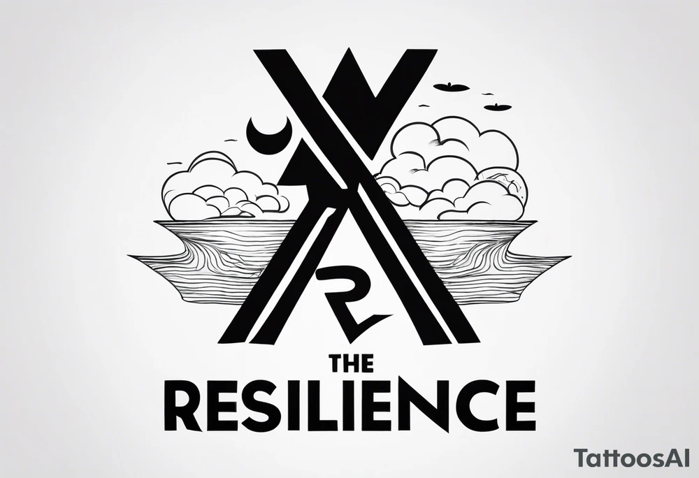 Use the word resilience and the infinite sign to represent 2 boys and 1 mom tattoo idea