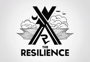 Use the word resilience and the infinite sign to represent 2 boys and 1 mom tattoo idea