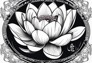 lotus flower in japanese tattoo style tattoo idea