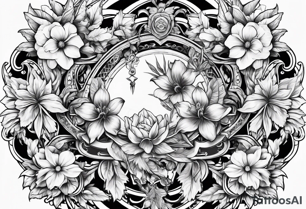 Gemini, Scorpio, Cancer, Sagittarius, Flowers tattoo idea Gemini, Scorpio, Cancer, Sagittarius, Flowers tattoo idea