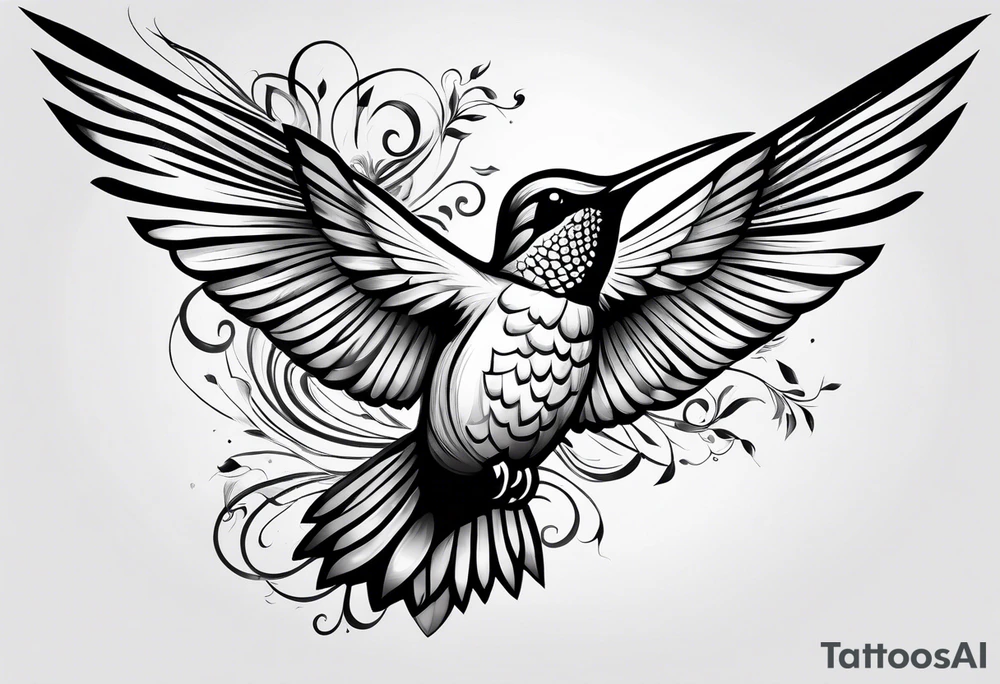 hummingbird tattoo idea