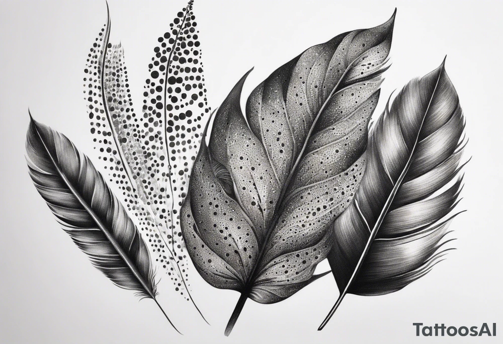 leaves that look like feathers tattoo idea