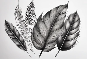 leaves that look like feathers tattoo idea