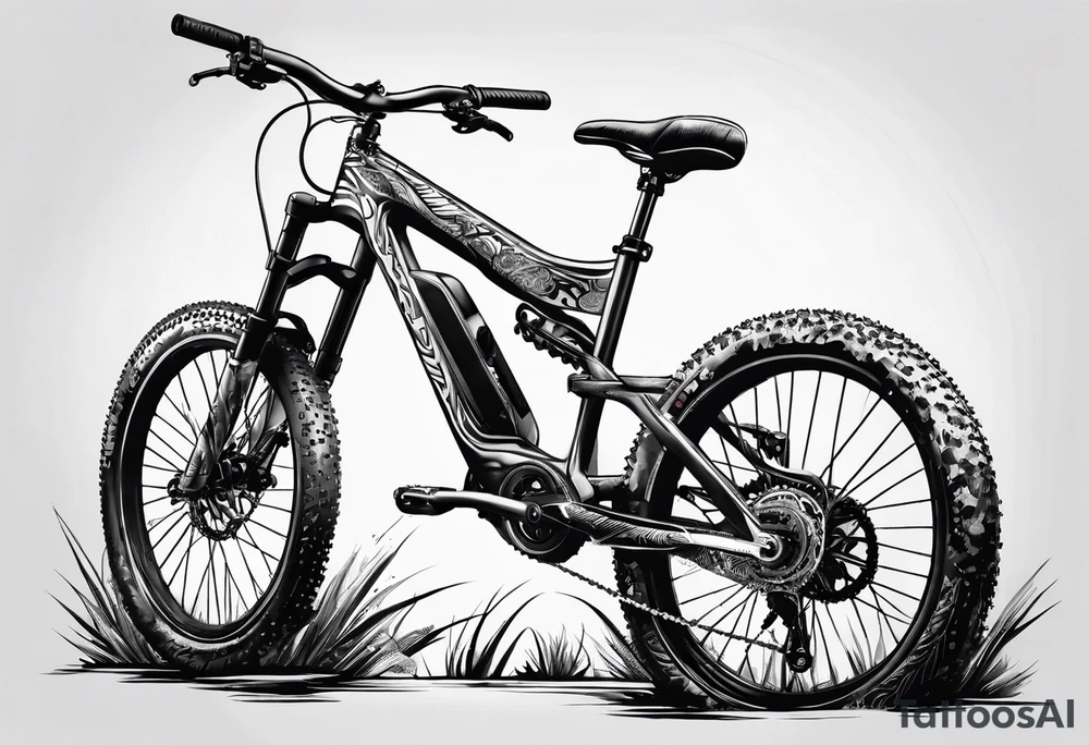 mountain bike tattoo idea