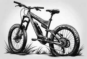 mountain bike tattoo idea