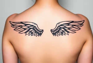 gothic wings tattoo idea
