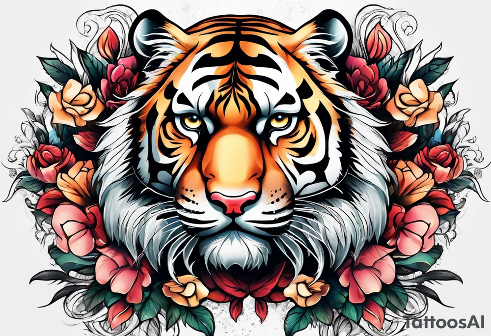 Tiger with  C tattoo idea