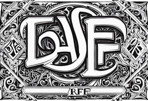 Join initials of BJF and ARF tattoo idea