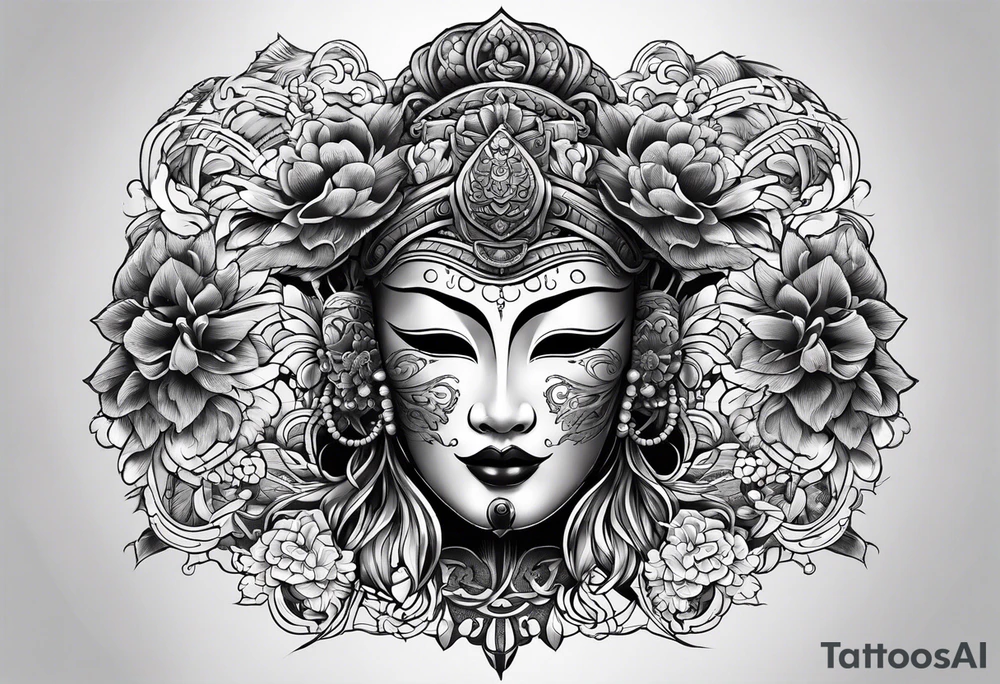 mask tattoo idea