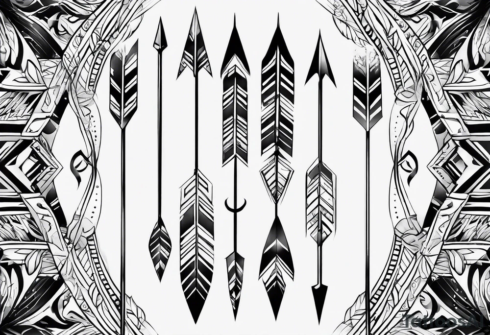3 tribal arrows tattoo idea
