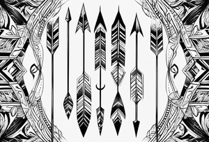3 tribal arrows tattoo idea