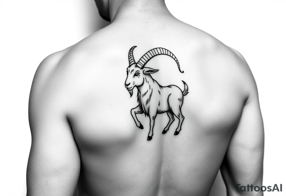 capricorn, virgo, earth, goat, love tattoo idea
