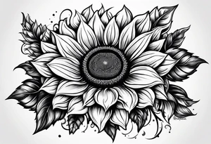 Sunflower chain tattoo idea