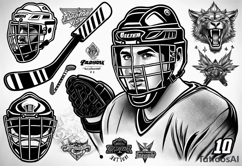 hockey tattoo tattoo idea