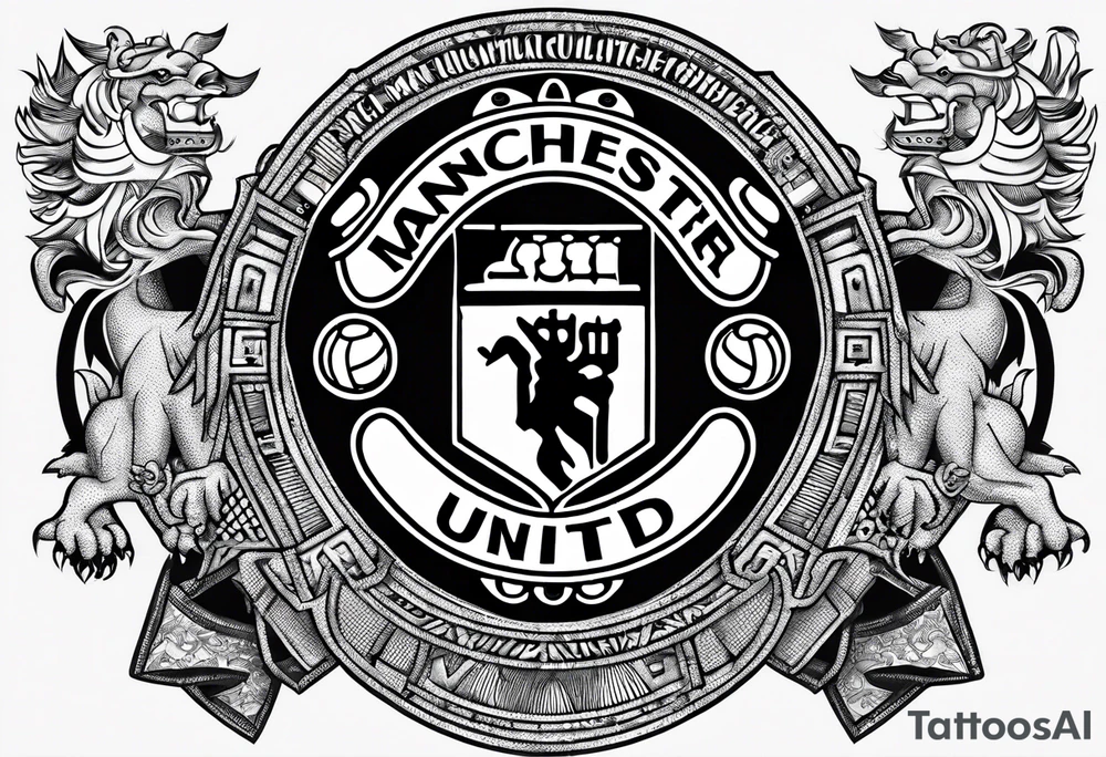 Slidetackle soccer Manchester United tattoo idea
