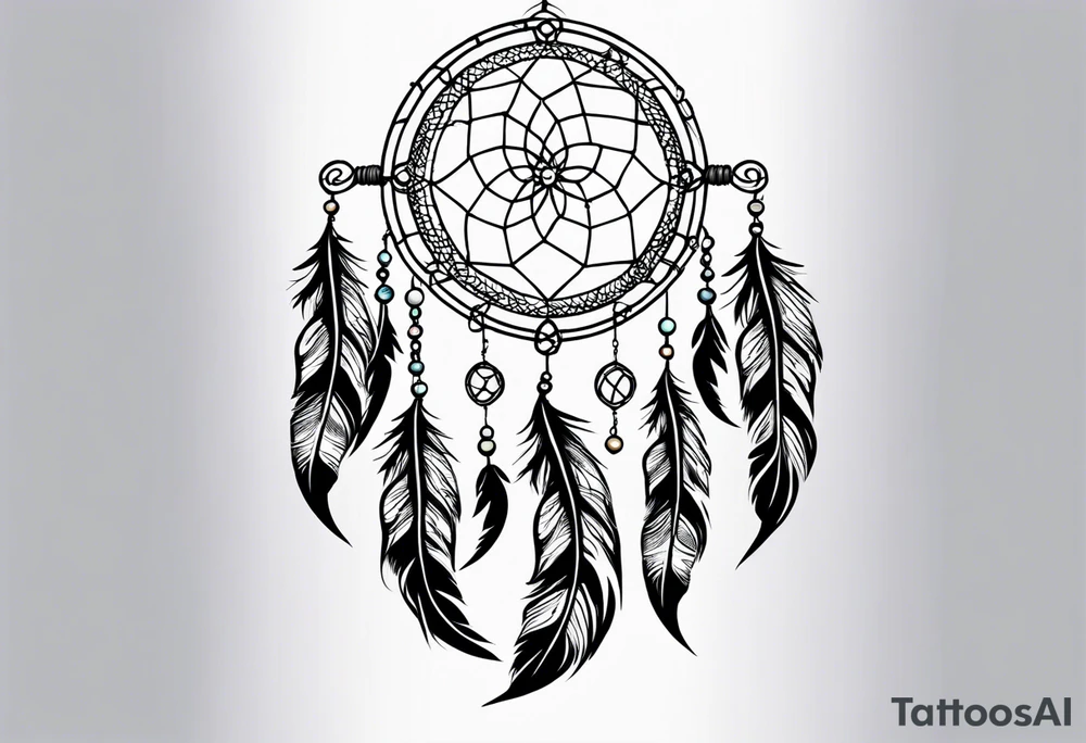 dream catcher tattoo idea