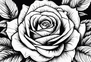 White rose with blood tattoo idea