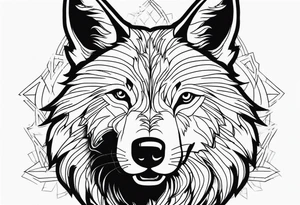 a rabid wolf turned 3/4 that does not stick out its tongue tattoo idea