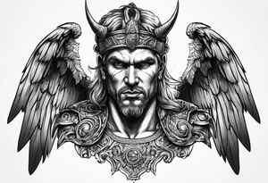 Roman devil Roman angel tattoo idea